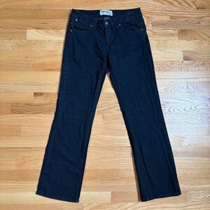 Womens Paper Denim & Cloth Black Wash Straight Leg Jeans Size 8 Mid Rise Stretch